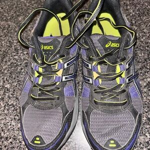 ASICS Black and Purple Athletic Sneakers Size 7